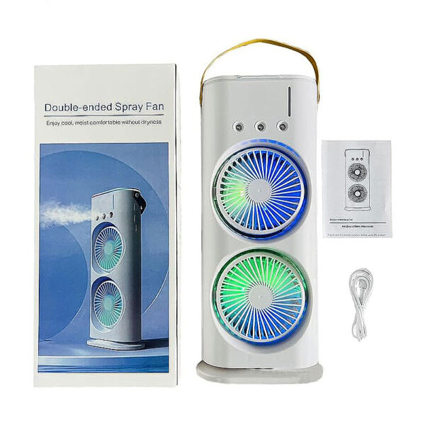 پنکه مه پاش رومیزی شارژی دوقلو مدل Double-ended Spray Fan